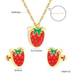 LUXUKISSKIDS Cute Girls Unicorn Sets of Necklace Pendant Earrings Stainless Steel Colorful Butterfly Jewelry Set Birthday Party