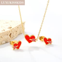 LUXUKISSKIDS Cute Girls Unicorn Sets of Necklace Pendant Earrings Stainless Steel Colorful Butterfly Jewelry Set Birthday Party