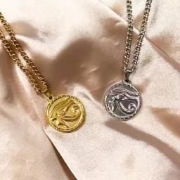 Skyrim The Eye Of Horus Ra Udjat Pendant Necklace Women Stainless Steel Gold Color Thick Chain Ancient Egypt Amulet Jewelry Gift