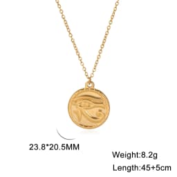 Skyrim The Eye Of Horus Ra Udjat Pendant Necklace Women Stainless Steel Gold Color Thick Chain Ancient Egypt Amulet Jewelry Gift