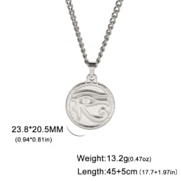 Skyrim The Eye Of Horus Ra Udjat Pendant Necklace Women Stainless Steel Gold Color Thick Chain Ancient Egypt Amulet Jewelry Gift