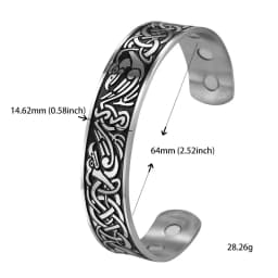 Teamer Stainless Steel Nordic Viking Runes Bangle Men Women Wicca Amulet Vintage Tree of Life Cuff Bracelet Jewelry Couple Gifts