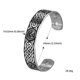 Teamer Stainless Steel Nordic Viking Runes Bangle Men Women Wicca Amulet Vintage Tree of Life Cuff Bracelet Jewelry Couple Gifts