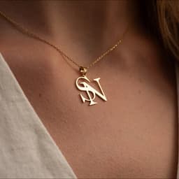 Custom Gold Color Double Initials Necklaces For Women Girl Gifts Personalized Letters Pendant Necklace Stainless Steel Jewelry