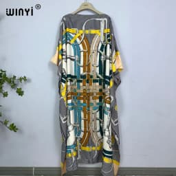 WINYI Dress Fashion Turkey Dresses Bohemia Print Dashiki Women Muslim Long Kaftan Summer Color African Dresses for Woman Vestido