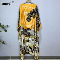 WINYI Dress Fashion Turkey Dresses Bohemia Print Dashiki Women Muslim Long Kaftan Summer Color African Dresses for Woman Vestido