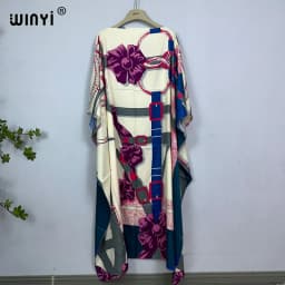 WINYI Dress Fashion Turkey Dresses Bohemia Print Dashiki Women Muslim Long Kaftan Summer Color African Dresses for Woman Vestido