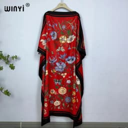 WINYI Dress Fashion Turkey Dresses Bohemia Print Dashiki Women Muslim Long Kaftan Summer Color African Dresses for Woman Vestido