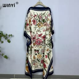 WINYI Dress Fashion Turkey Dresses Bohemia Print Dashiki Women Muslim Long Kaftan Summer Color African Dresses for Woman Vestido