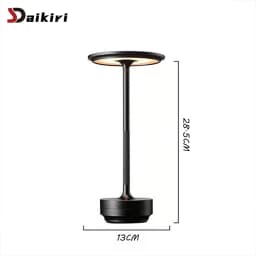 Aluminum Alloy Simple Decorative Lamp LED Night Light Infinitely Dimmable Atmosphere Retro Portable Rechargeable Touch Desk Lamp