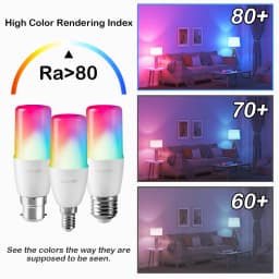 2PCS E14/E27/B22 T37 RGB Bulb LED Multicolor Light Dimmable 16 Colors Remote Control Smart Lighting - Brighten Your Every Moment