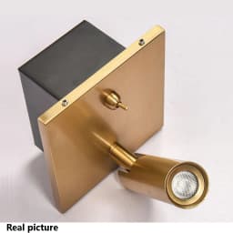 Embedded Square Wall Light Hotel Bedroom Bedside Reading LED Spotlight with Switch Adjustable Headboard Sconce Night Lamp 3W
