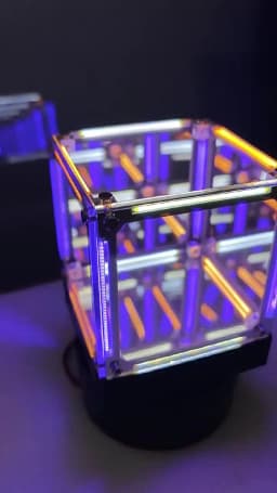 WWPPU Hypercube LED Table Lamp Multi-layer Mirror Infinity Projection Abyss Box Premium Acrylic Geek Room Decor Items