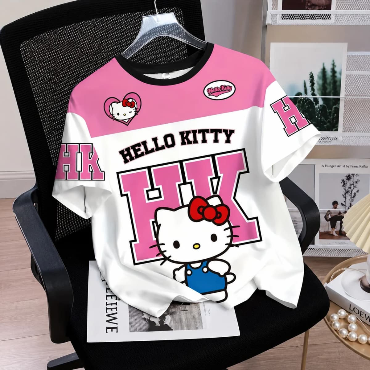 2026 Summer Hot Sale Hello Kitty 3D Printed Cartoon T Shirt Round Neck Casual Streetwear Fashion Cute Trendy Kids Adults Unisex