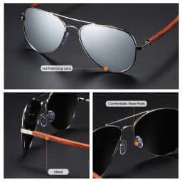 GM Brand Designer Sun Glasses for Women Red Wood Leg With Metal Frame Sunglasses Men Women Wooden Sunglass Gift Paper Box S2801