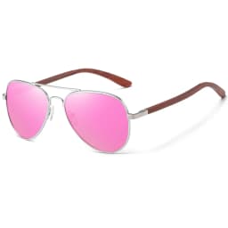 GM Brand Designer Sun Glasses for Women Red Wood Leg With Metal Frame Sunglasses Men Women Wooden Sunglass Gift Paper Box S2801