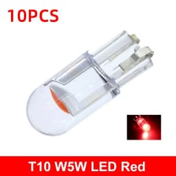 W5W 194 T10 Glass Housing Cob LED Car bulb 3000K 6000K White Green Blue Red Wedge License Plate Lamp Dome Light White Diedo