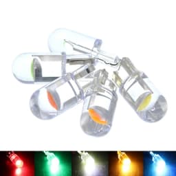 W5W 194 T10 Glass Housing Cob LED Car bulb 3000K 6000K White Green Blue Red Wedge License Plate Lamp Dome Light White Diedo