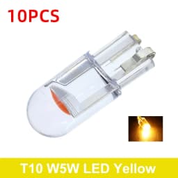 W5W 194 T10 Glass Housing Cob LED Car bulb 3000K 6000K White Green Blue Red Wedge License Plate Lamp Dome Light White Diedo