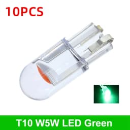 W5W 194 T10 Glass Housing Cob LED Car bulb 3000K 6000K White Green Blue Red Wedge License Plate Lamp Dome Light White Diedo