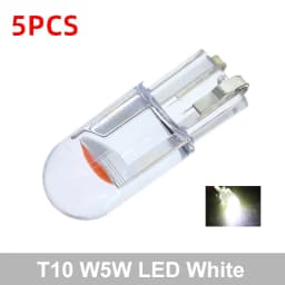 W5W 194 T10 Glass Housing Cob LED Car bulb 3000K 6000K White Green Blue Red Wedge License Plate Lamp Dome Light White Diedo