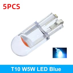 W5W 194 T10 Glass Housing Cob LED Car bulb 3000K 6000K White Green Blue Red Wedge License Plate Lamp Dome Light White Diedo