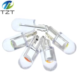 W5W 194 T10 Glass Housing Cob LED Car bulb 3000K 6000K White Green Blue Red Wedge License Plate Lamp Dome Light White Diedo