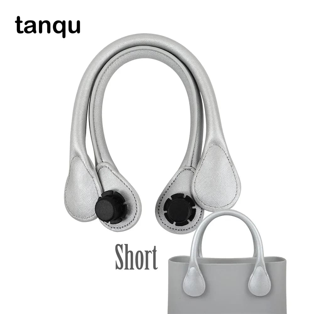 TANQU New Short PU Faux Leather Handle for Obag Colourful Handle for Classic O Bag Women's Bags EVA Handbag