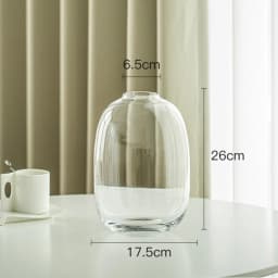 Modern Nordic Oval Glass Vase Hydroponic Fresh Flower Vase Living Room Flower Arrangement Decoration Elegant Home Decor