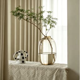 Modern Nordic Oval Glass Vase Hydroponic Fresh Flower Vase Living Room Flower Arrangement Decoration Elegant Home Decor