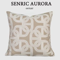 Design Luxury Cushion Cover 45x45cm Milk Tea Colored Horseshoe Buckle Square Pillow Case For Home Hotel Bed Living Room Sofa