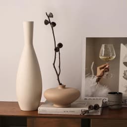 CAPIRON Nordic Retro Ceramic Vase Cabinet Living Room Decoration Flower Arrangement Pampas Grass Zen Tabletop Centerpiece Table