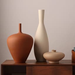 CAPIRON Nordic Retro Ceramic Vase Cabinet Living Room Decoration Flower Arrangement Pampas Grass Zen Tabletop Centerpiece Table