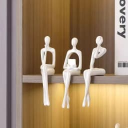 Resin Handicrafts Simulation Figure Sculptures Reader Portrait Abstract Art Sitting Figure Ornaments Home Decoration Accessories