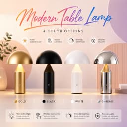 Metal Mushroom Table Lamp Modern Decoration Luxury Nordic Bedroom Headboard Creative Atmosphere Desk Lamp