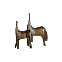 Resin Crafts Artificial Animal Sculpture Horse Couple Foal Abstract Animal Ornaments Decorative Figurines Home Decoration