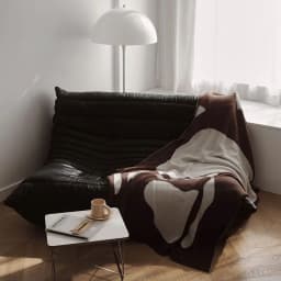 Chocolate Color Knitted Blanket Cream Ivory Knitted Blanket Geometric Throw Modern Sofa Bedding Fashion Home Decorations