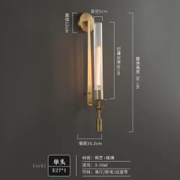 American Country Retro Brass Led Wall Lamps Living Room Foyer Hotel Bedroom Bedside Stairs Surface Mount Wall Light Luminaire
