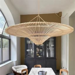 Japanese Retro Wabi Sabi Pendant Lamp Restaurant Southeast Asian Handmade Rattan Lamp Home Decoration Living Room Bedroom Lamp