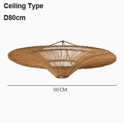 Japanese Retro Wabi Sabi Pendant Lamp Restaurant Southeast Asian Handmade Rattan Lamp Home Decoration Living Room Bedroom Lamp