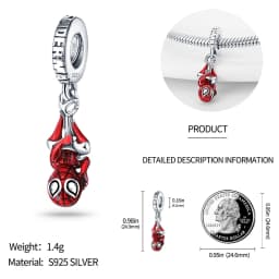 NEW in movie Spider-man Charm Beads Iron Man Fits Charms Original Bracelet Women 925 Silver Pendant Jewelry DIY Gift