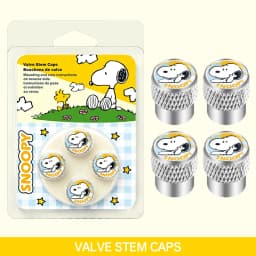 4Pcs cartoon For Snoopy Aluminum Alloy Car Tire Valve Caps Metal Wheel Rim Tyre Stem Decor Protective Cover Accessories