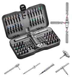 Precision 24/40/66in1 Magnetic Ratchet Screwdriver Set Detachable T-Handle Magneticizer Fix Furniture, Electronics & Glasses