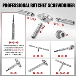 Precision 24/40/66in1 Magnetic Ratchet Screwdriver Set Detachable T-Handle Magneticizer Fix Furniture, Electronics & Glasses
