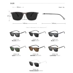 VEITHDIA Brand New Sunglasses Unisex Retro TR90 Sunglasses Polarized UV400 Lens Vintage Eyewear Sun Glasses For Men/Women 7521