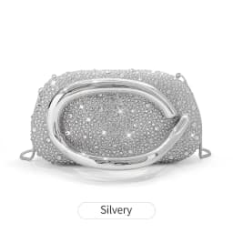 Sparkling Crystal Diamond Women's Evening Clutch Luxury Elegant Round Box Shaped Chain Bag Banquet Party Shoulder Crossbody Bag