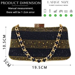 Venus Chan- Elegant High Heels Shoes and Bag Set for Women Pointed Toe Black Color Hollow Rhinestones Matching Bag INS 2024