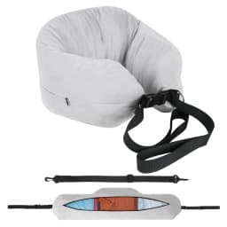 Travel Neck Pillow with Fillable Clothing U-Shaped Pillowcase, Extra Storage Bag, Velvet Neck Pillow Cover for Airplane Travel