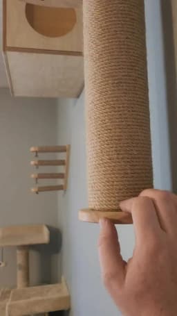 Wooden Cat Tree Tower Cat Wall Furniture Climbing Shelves Perches Sisal Scratcher Hammock Steps and Ladder Indoor Cats Walk Gym