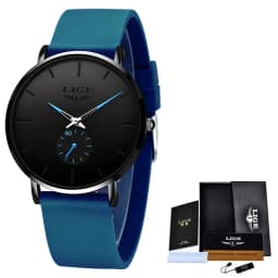 LIGE New Fashion Mens Watches Top Brand Luxury Sports Waterproof Simple UltraThin Quartz Watch Man Clock Relogio Masculino+Box